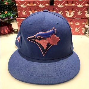Blue jays hat (adjustable) pink in support of breast cancer survivors